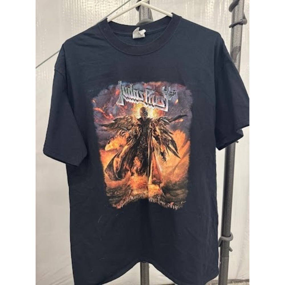 Judas Priest Steel Panther 2014 Redeemer of Souls Tour Shirt Mens XL Black